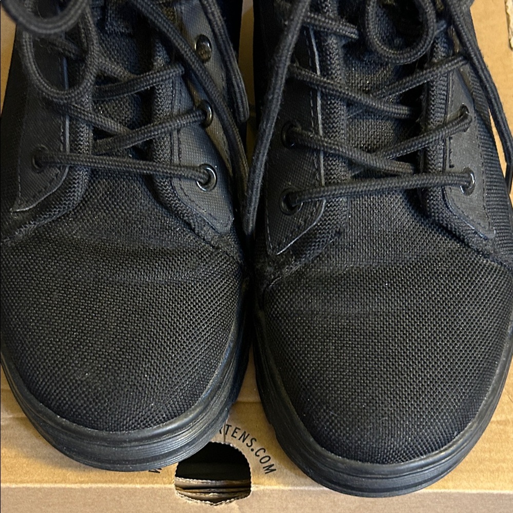 Dr. Martens Black High-Top Lace-Up Ankle Boots with Strap - Picture 13 of 15